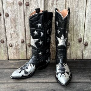 Rare Vintage Montana Celestial Design Women's Cowboy Boots